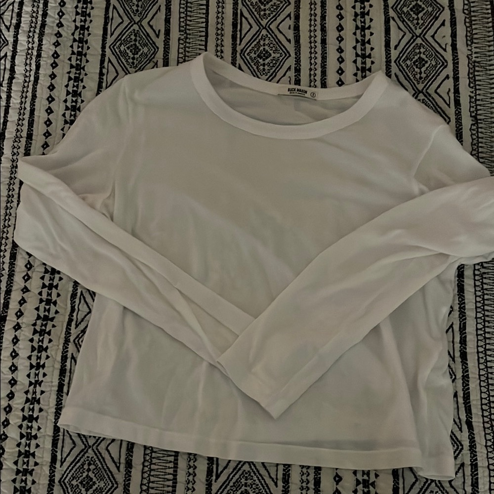 Women's White Long Sleeve Top